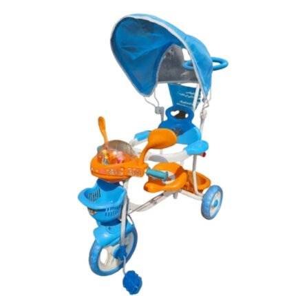 Kids Tricycle with Canopy & Push Handle